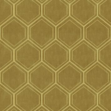 Vliesbehang hexagon oker (dessin 103976)