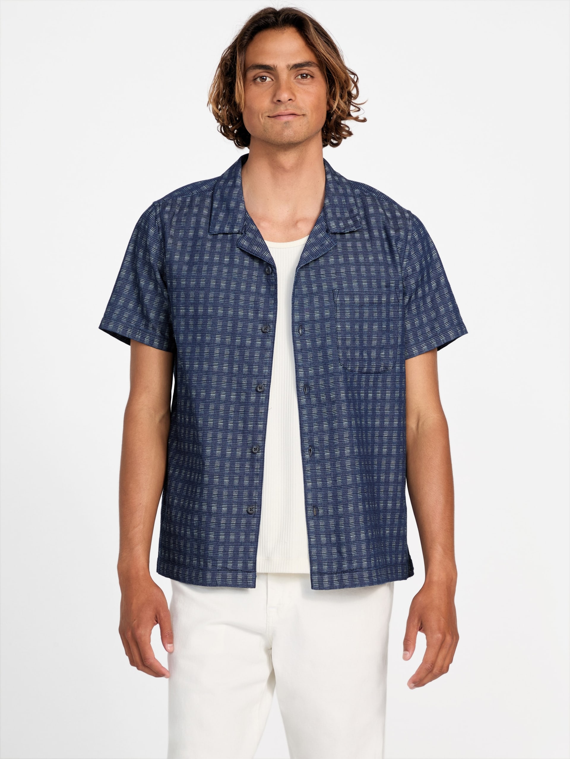 Camisa de resort em jeans