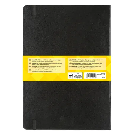 Idena Notizbuch A4, liniert, schwarz