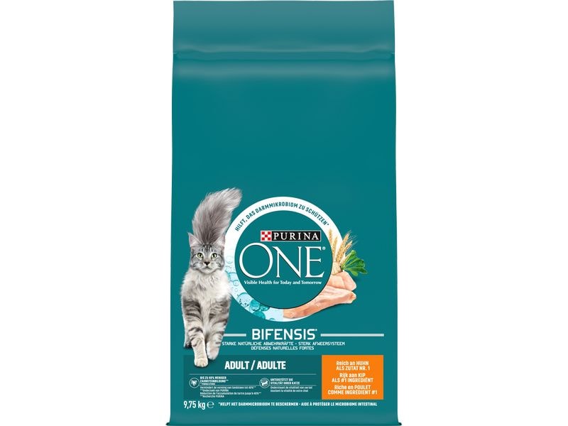 Purina ONE Trockenfutter Adult Huhn und Vollkorn 9.75 kg Alleinfuttermittel für ausgewachsene Katzen