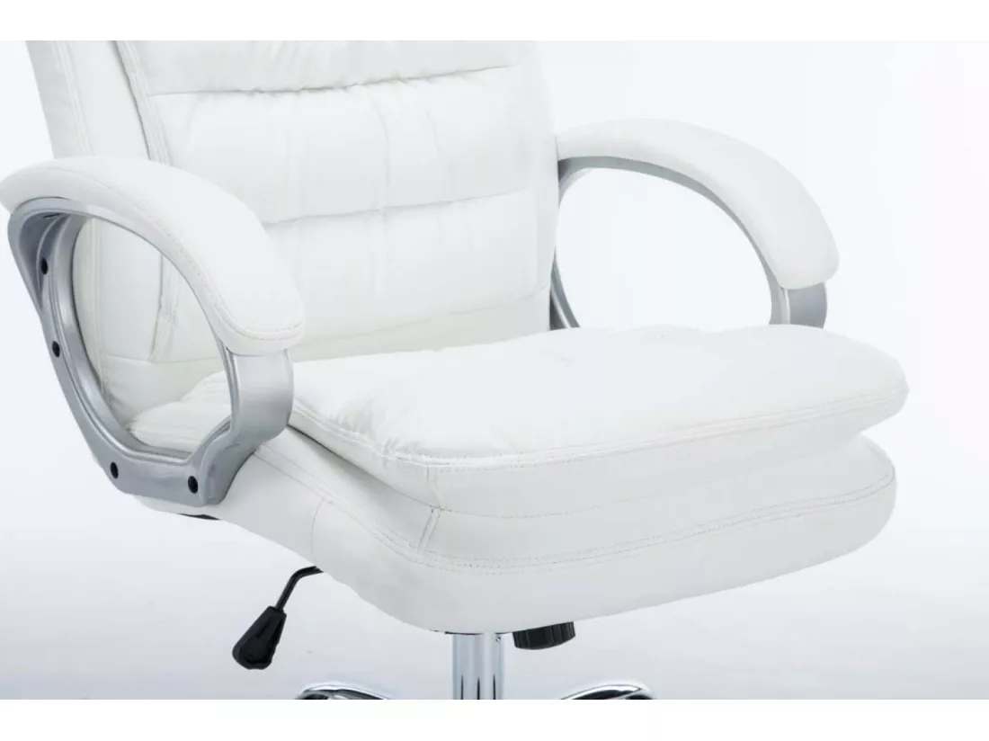 Chaise de bureau - Similicuir - Blanc - XXL Vancouver