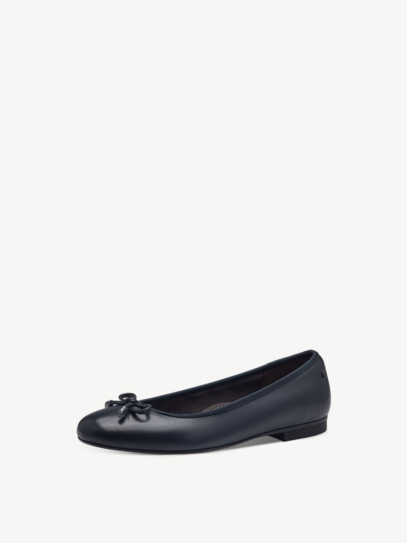 Leren Ballerina - blauw