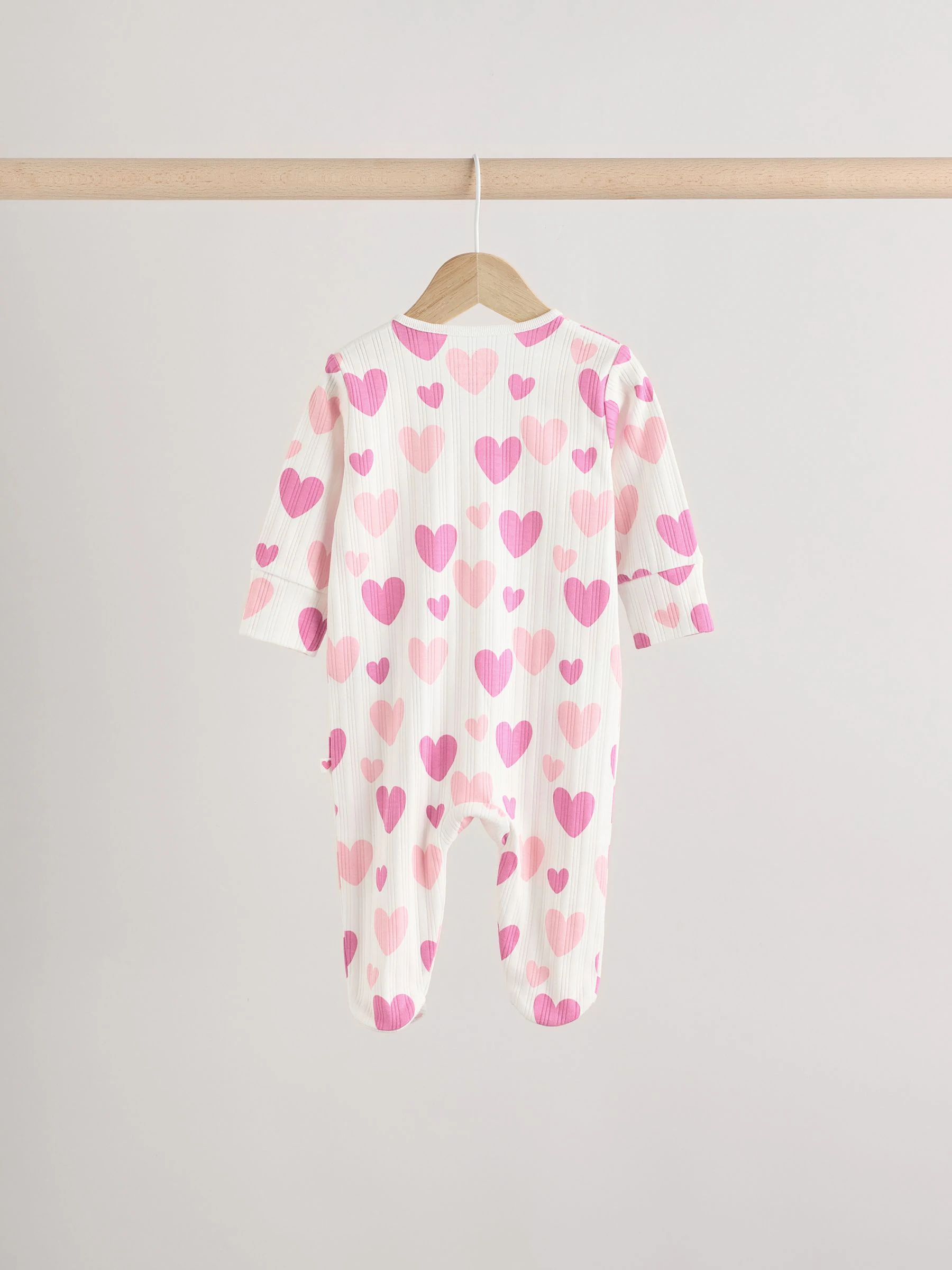 Roze - 3 Pack Baby-pyjama's met tweewegrits (0mnd -2jr)