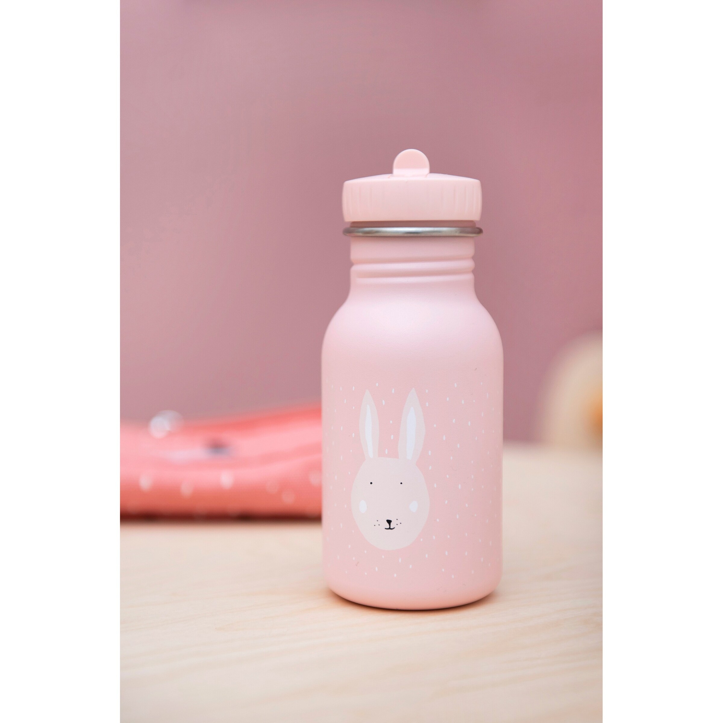 trixie Trinkflasche aus Edelstahl 350 ml Hase / rosa
