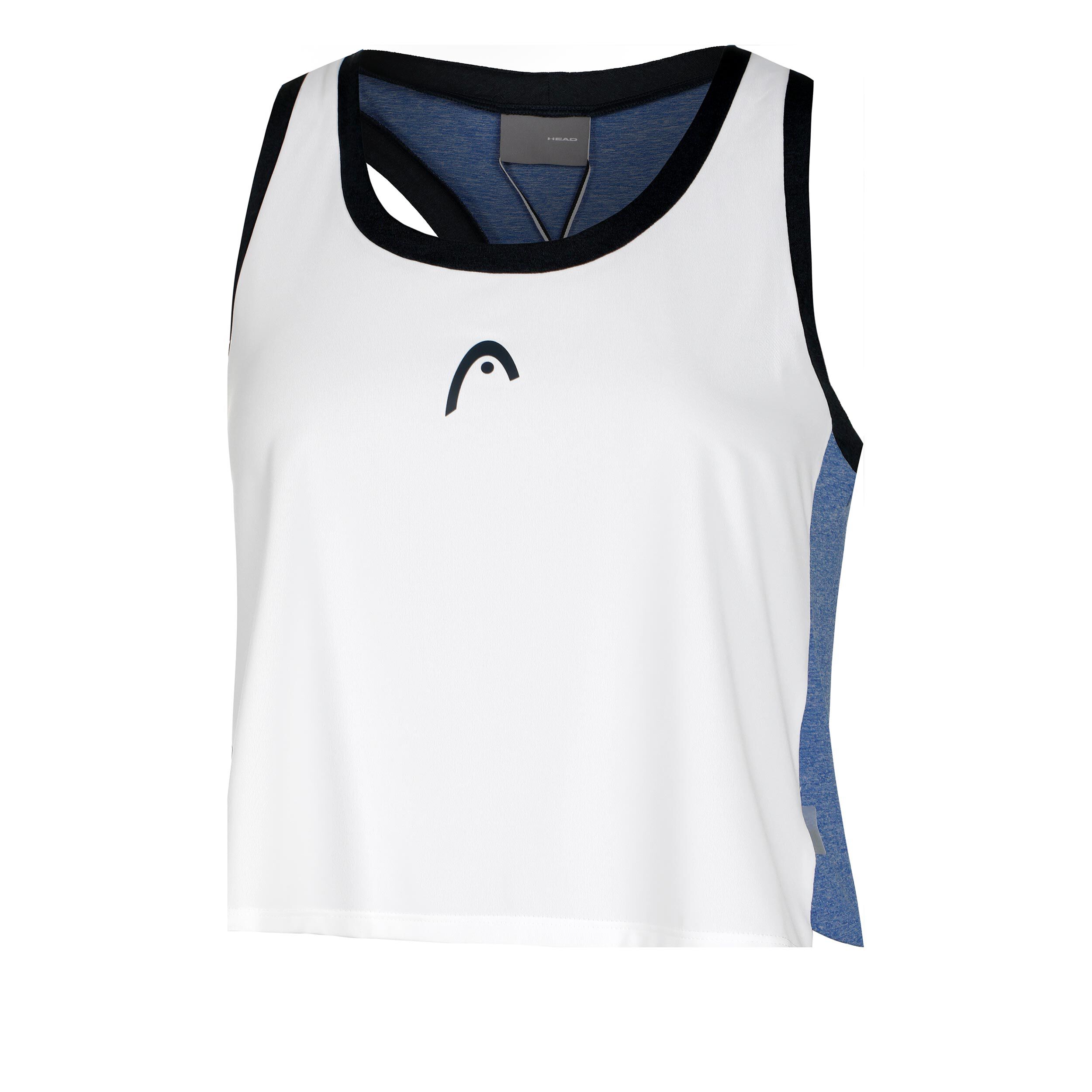 HEAD Play Crop Débardeur Tank Top Femmes - Blanc , Bleu Foncé