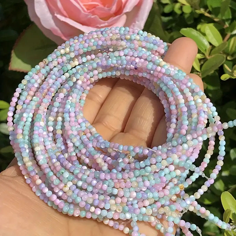 (160er Set) 2mm Runde Mini Perlen DIY Bastel Schmuck Zwischenperle für Armband / Kette - Pastell