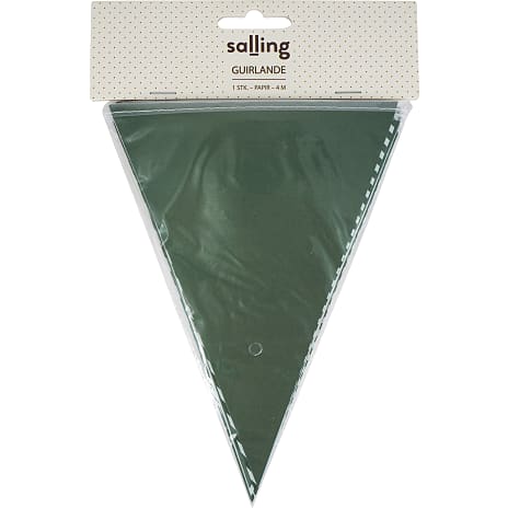 Guirlande med vimpelflag 4 meter - Grøn