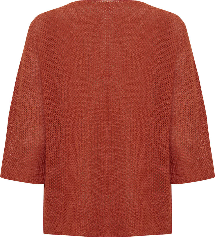Fransa FXRETA KNIT BLOUSE Terra cotta