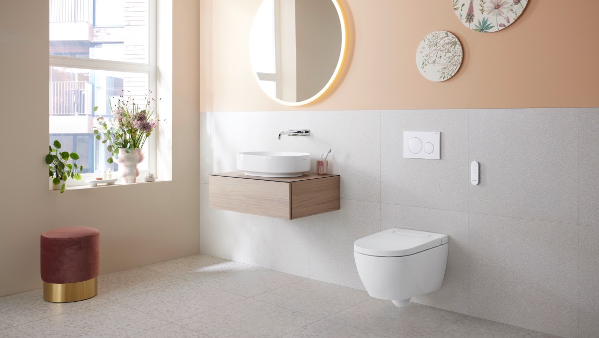 Geberit AquaClean Alba douche wc met afstandsbediening wit
