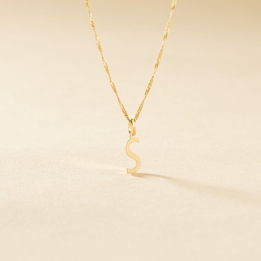 Pendentif Ionia Lettre Or Jaune