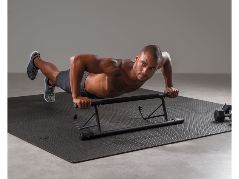 FitEngine Klimmzugstange Multi Door Gym, Schwarz Klimmzugstange geeignet für Boden- und Türmontage