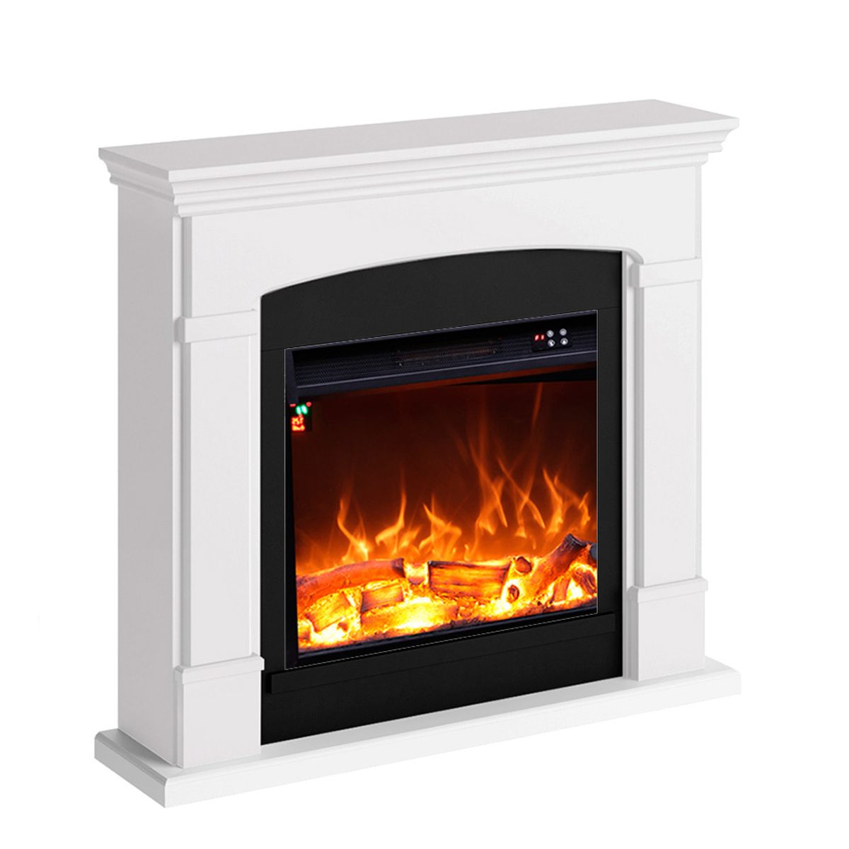 Cheminee murale 1500w caminetto fuego monica blanco