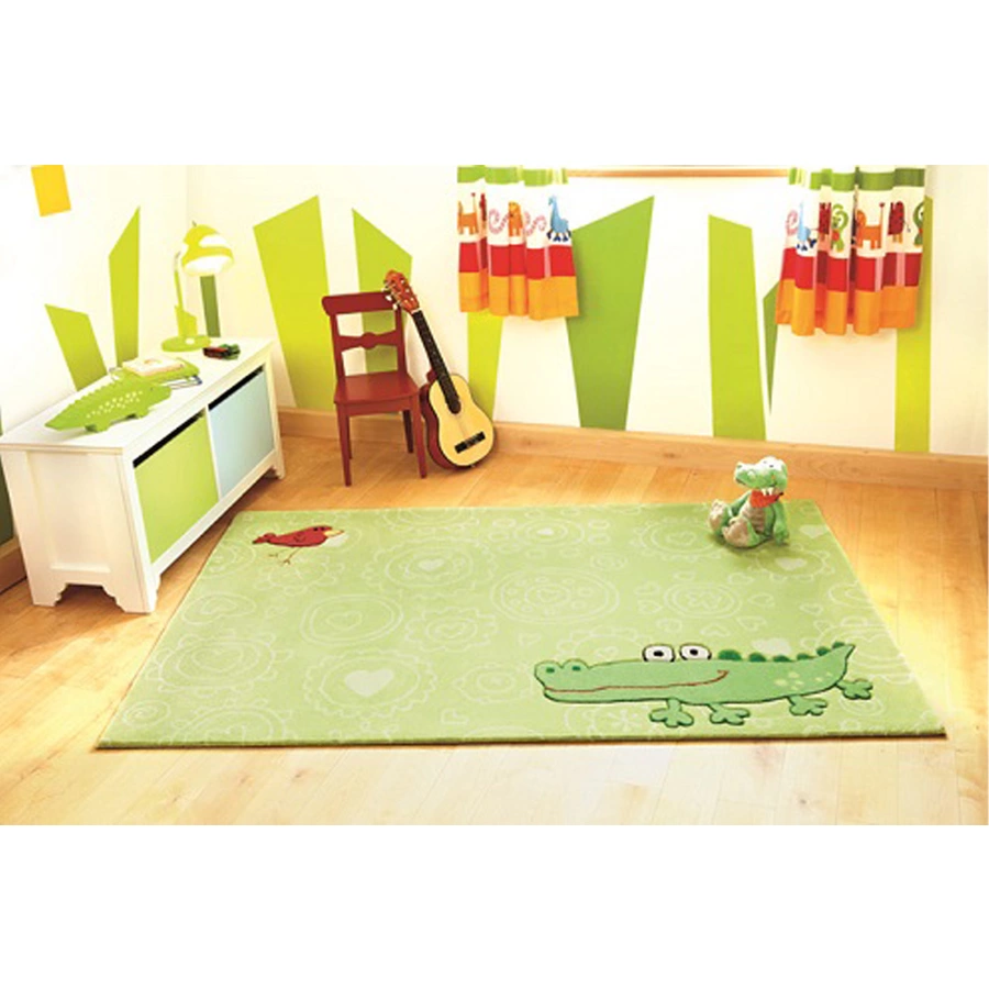 Sigikid Kinderteppich Happy Zoo Crocodile lindgrün