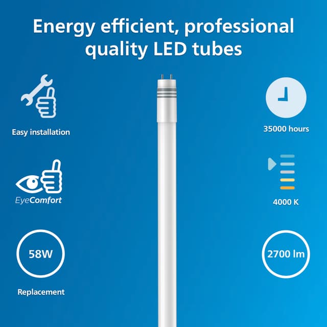 Philips T8 UN LED-lys 23W G13 (kølig hvid)