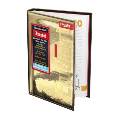 Agenda L'Etudiant - 1 jour par page - 12 x 18 cm - or - Hamelin