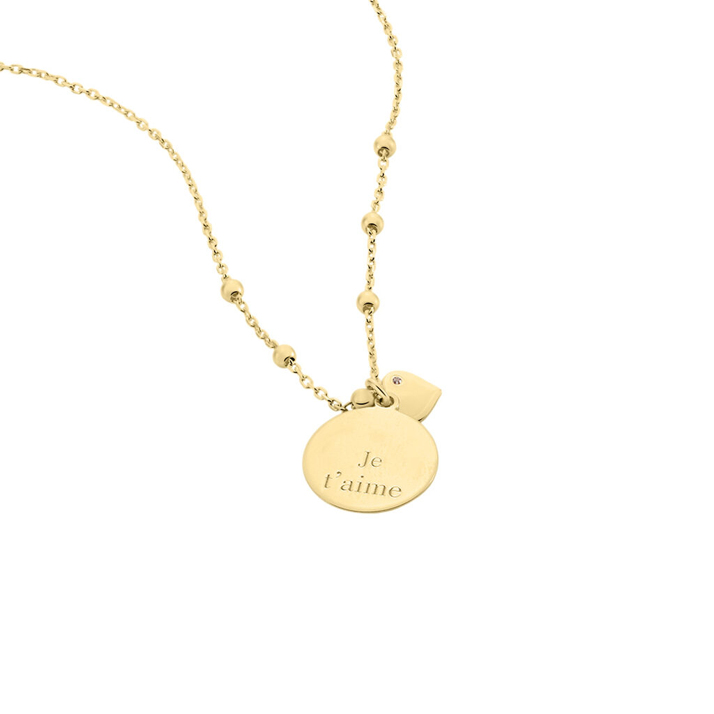 Collier Plaqué Or Fulvian Oxyde De Zirconium