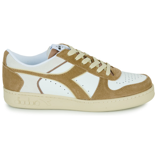 Diadora - MAGIC BASKET LOW SUEDE LEATHER - Blanc / Beige
