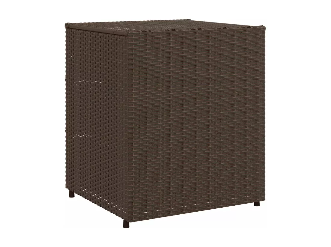Armoire de rangement de jardin marron 55x59x69cm résine tressée