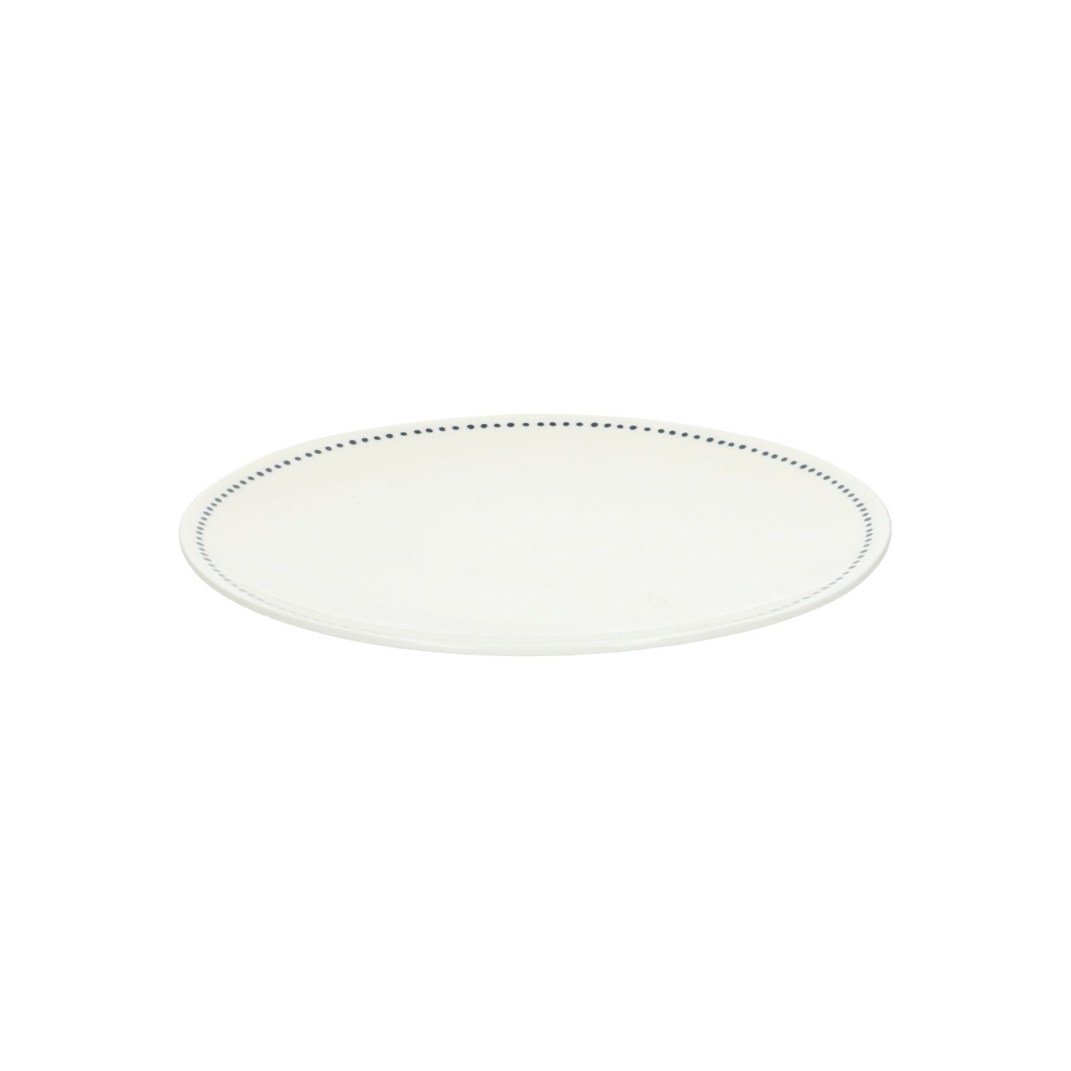 Ontbijtbord met blauwe stip, organisch, porselein, Ø 20 cm