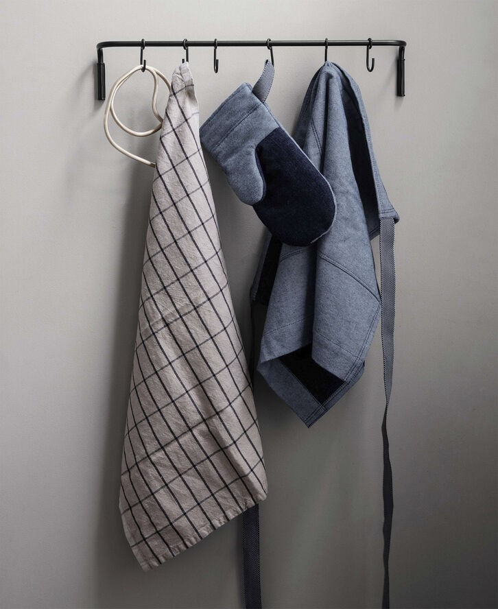 ferm LIVING Hale Yarn Dyed Linen Tea Towels - Sand/B Sand/black
