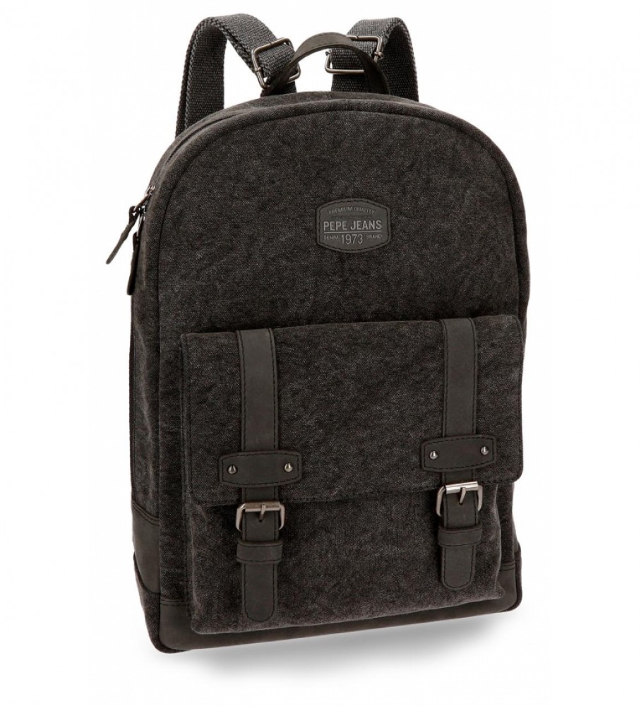 Pepe Jeans Mochila casual Jeans portaordenador adaptável a trolley negro