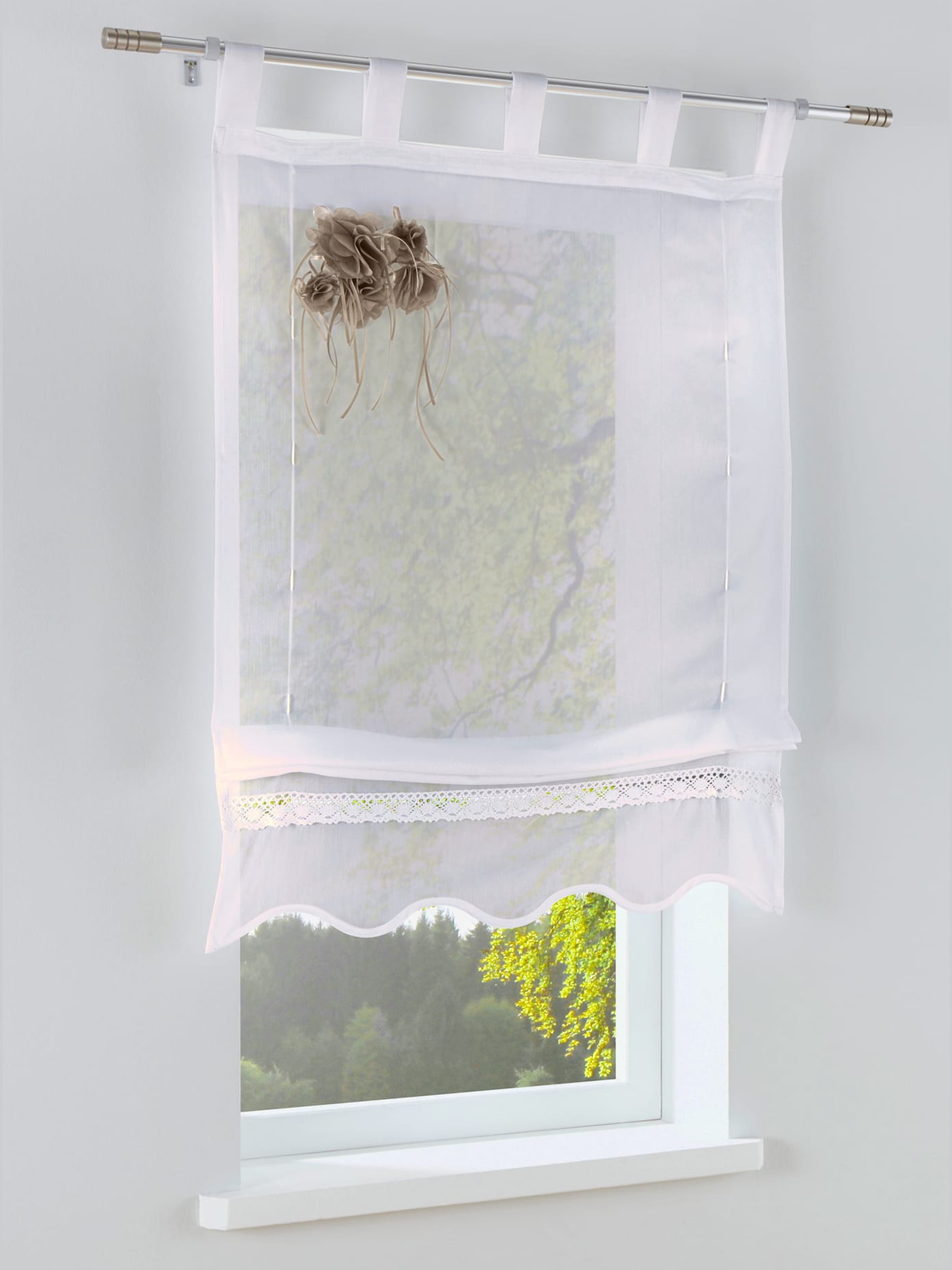 Store-bateau superbe application florale originale