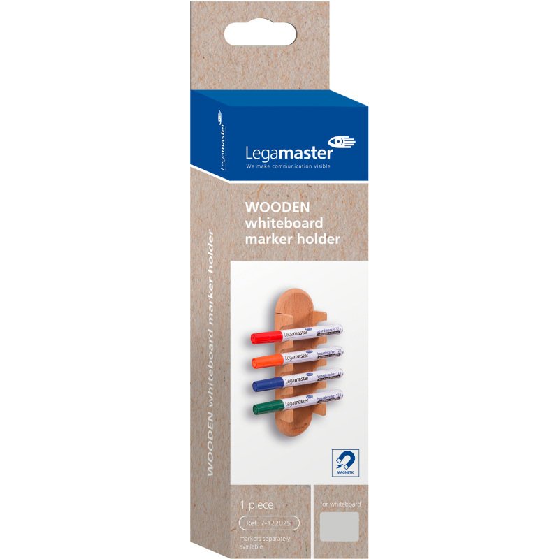 Porte-marqueurs magnétique Wooden en bois Legamaster