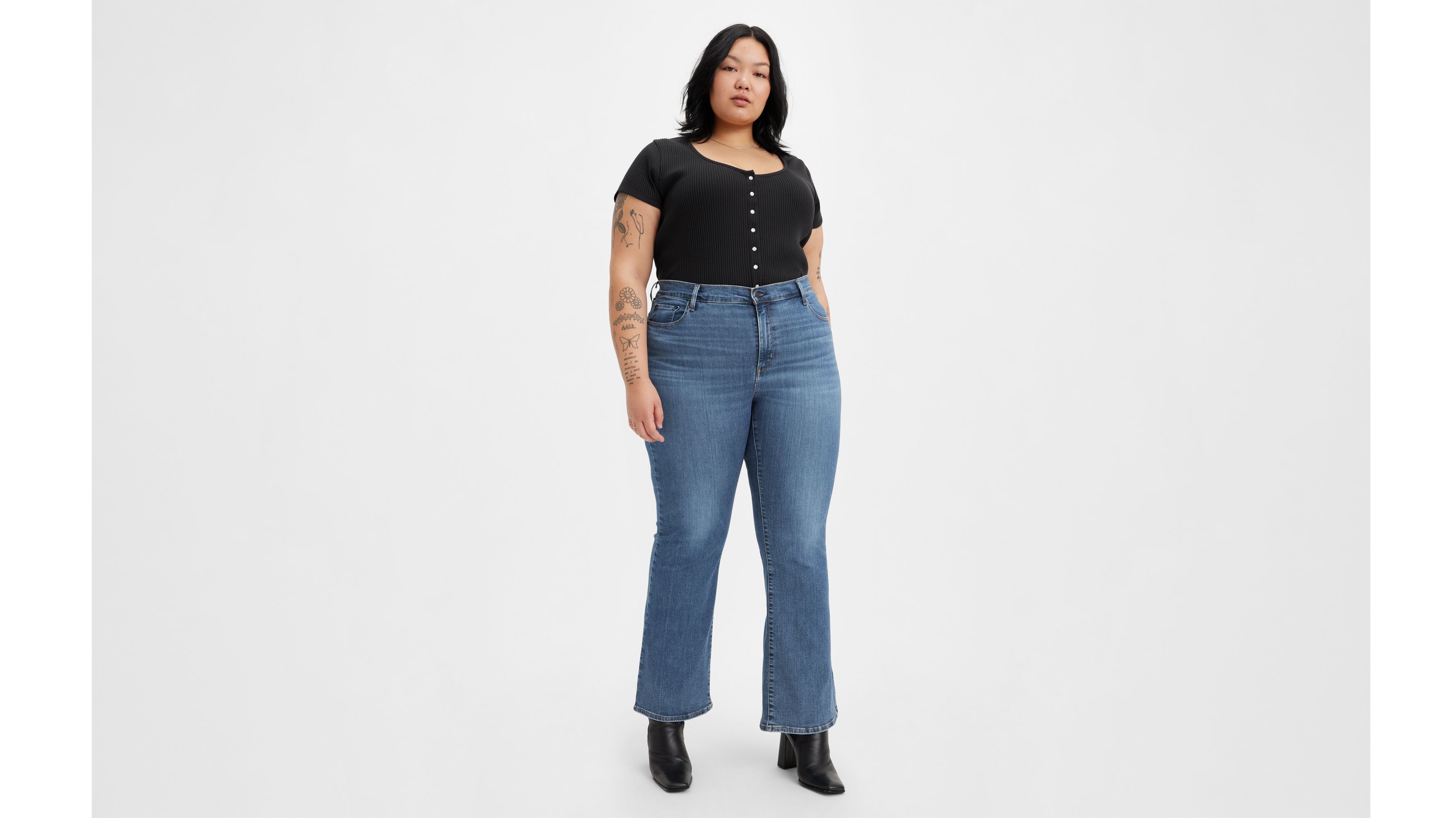 Jean 726™ taille haute flare (grandes tailles) - Blue Wave Mid Plus - Bleu