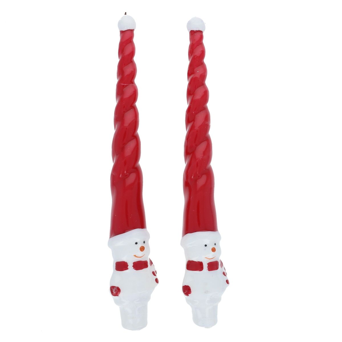Lot de 2 bougies chandelier bonhomme de neige Atelier jasmin