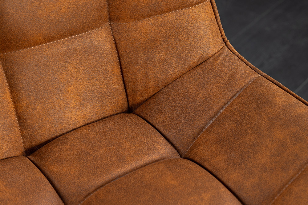 Design Stuhl ROADSTAR antik braun schwarze Metallbeine