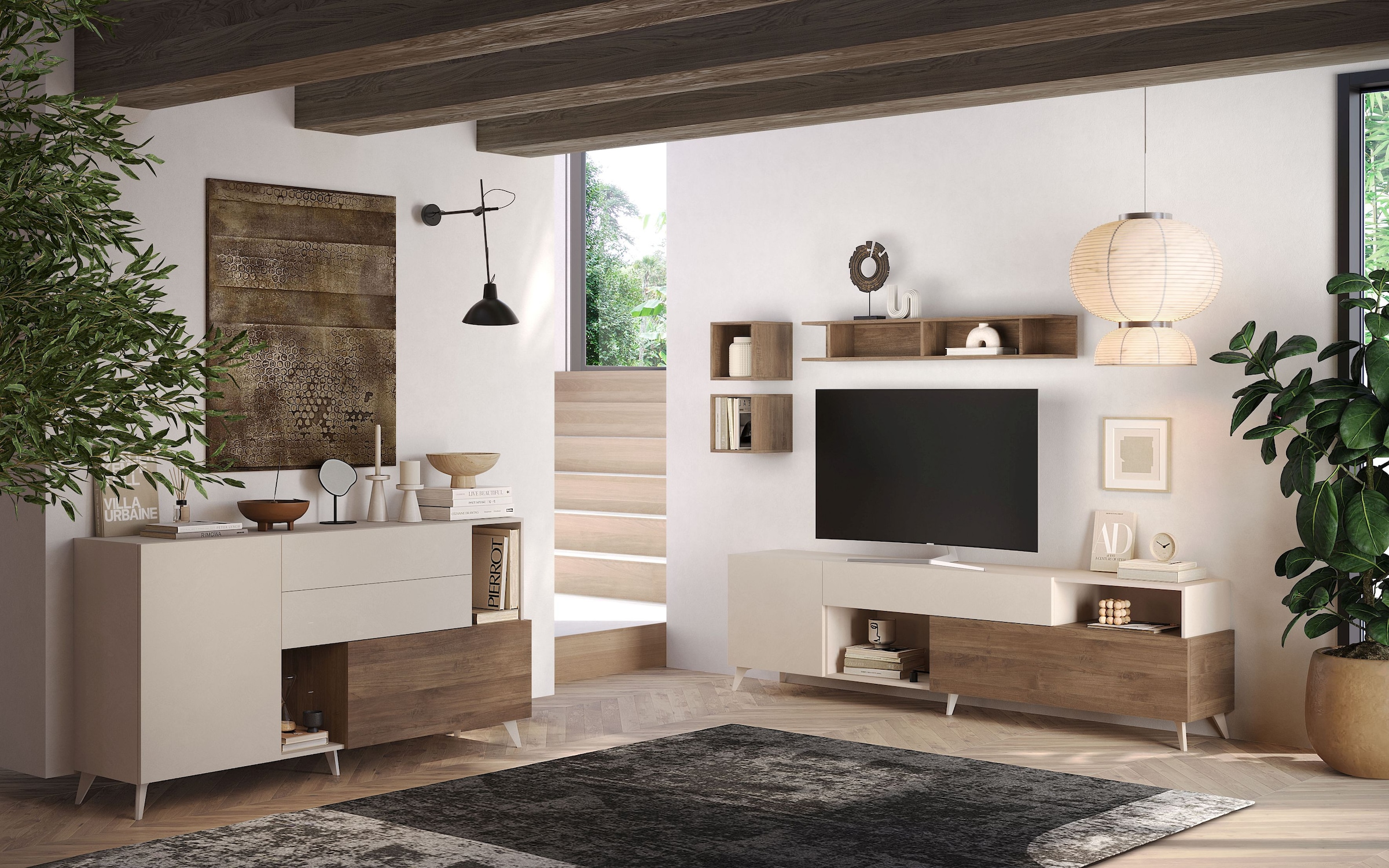 INOSIGN Sideboard »Monaco in Breite 181 cm, Anrichte mit Tür, Klappe und 2 Schubkästen« Stauraumschrank – sanftes Schliessen, edles Design, viel Platz