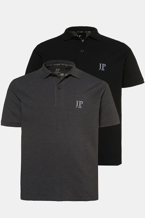 JP 1880 Poloshirts, Basic, 2er-Pack, Piqué, gekämmte Baumwolle