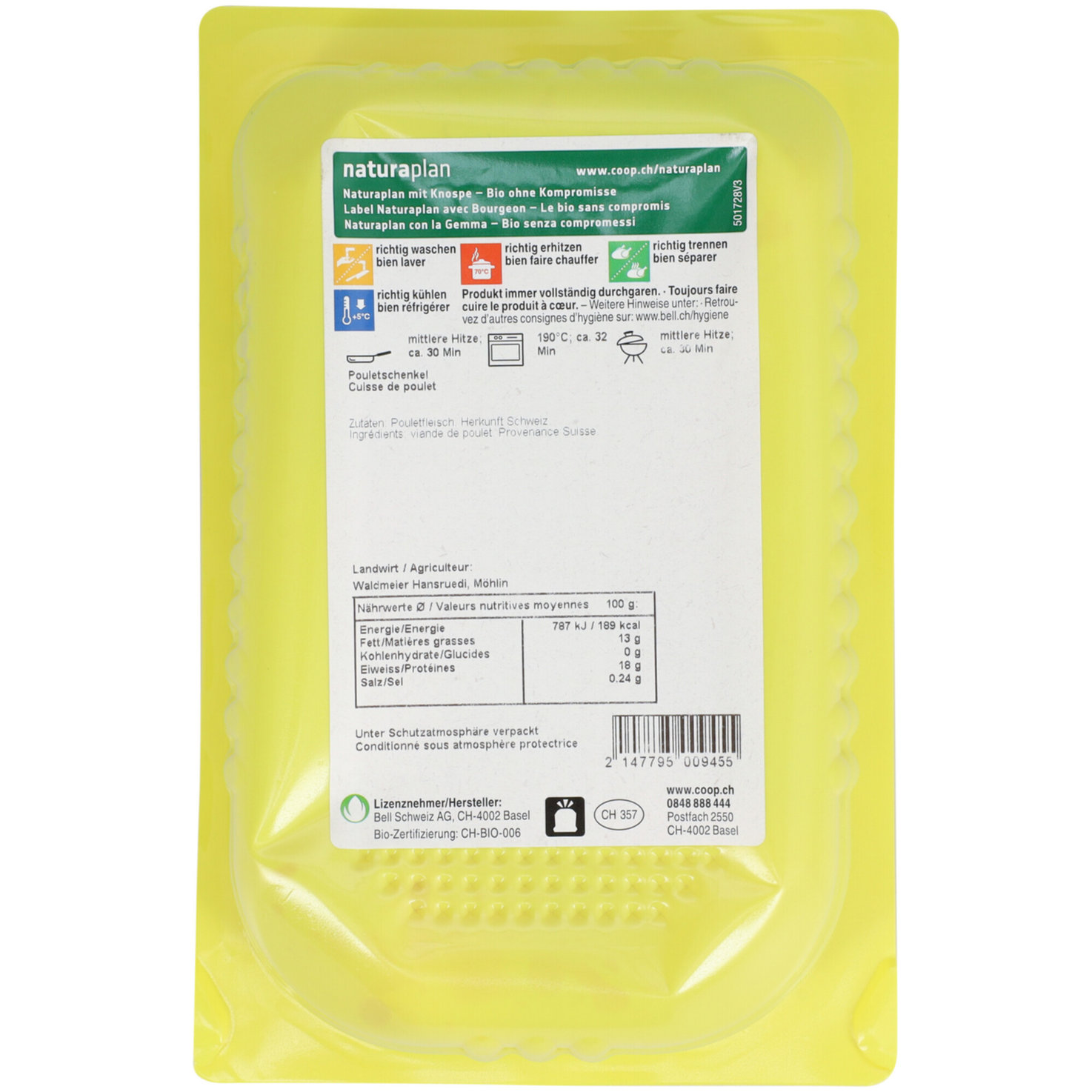 Naturaplan Bio Pouletschenkel 2 Stück ca. 355g