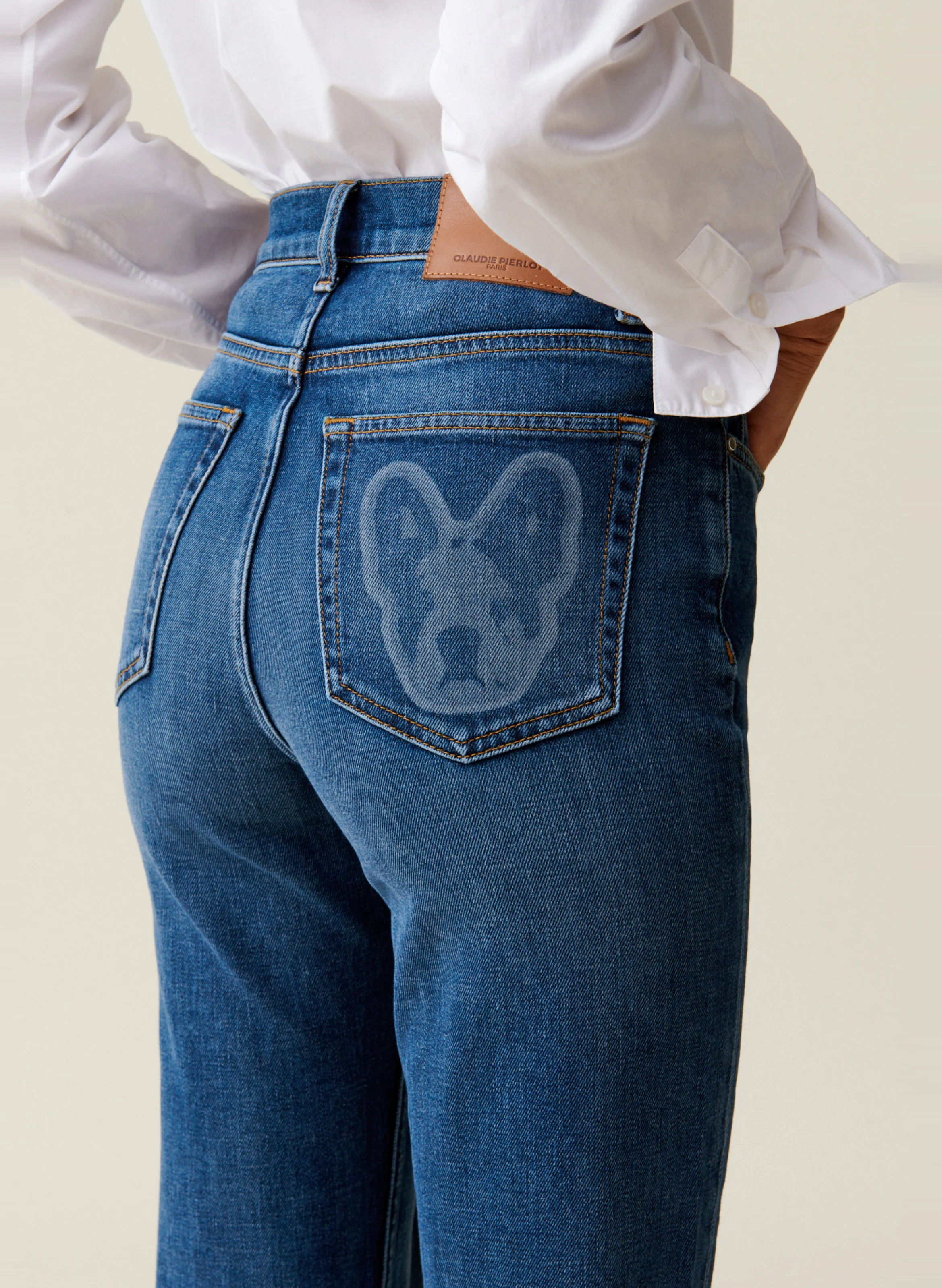 Jean droit en denim délavé Jean Toto | Bleu
