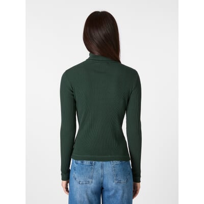 Damen-Rollkragenshirt Uni, Dunkelgrün