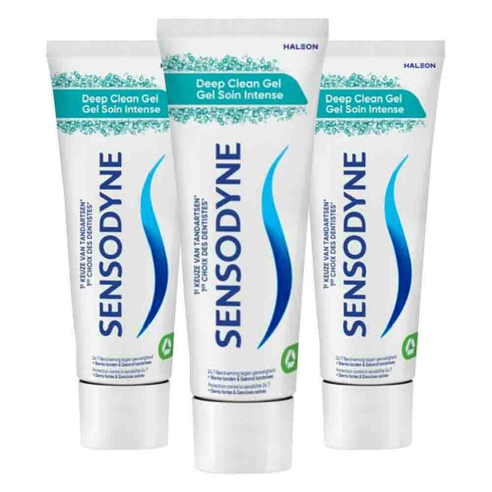 3x Sensodyne Tandpasta Deep Clean Gel75 ml