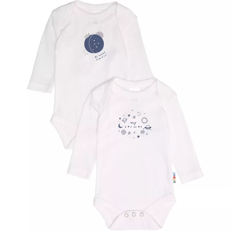 Liliput Langarmbody 2er-Pack My Cosmos  Moon weiß