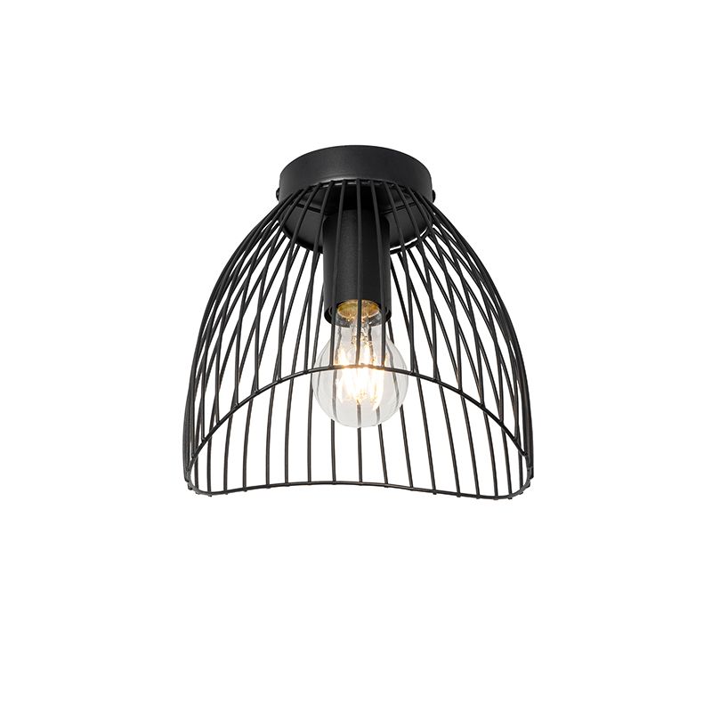 Design plafondlamp zwart draad 20cm - Pua