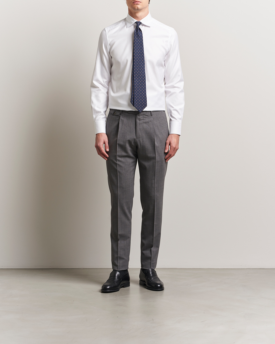 Stenströms 1899 Slim Cotton Twill Shirt White
