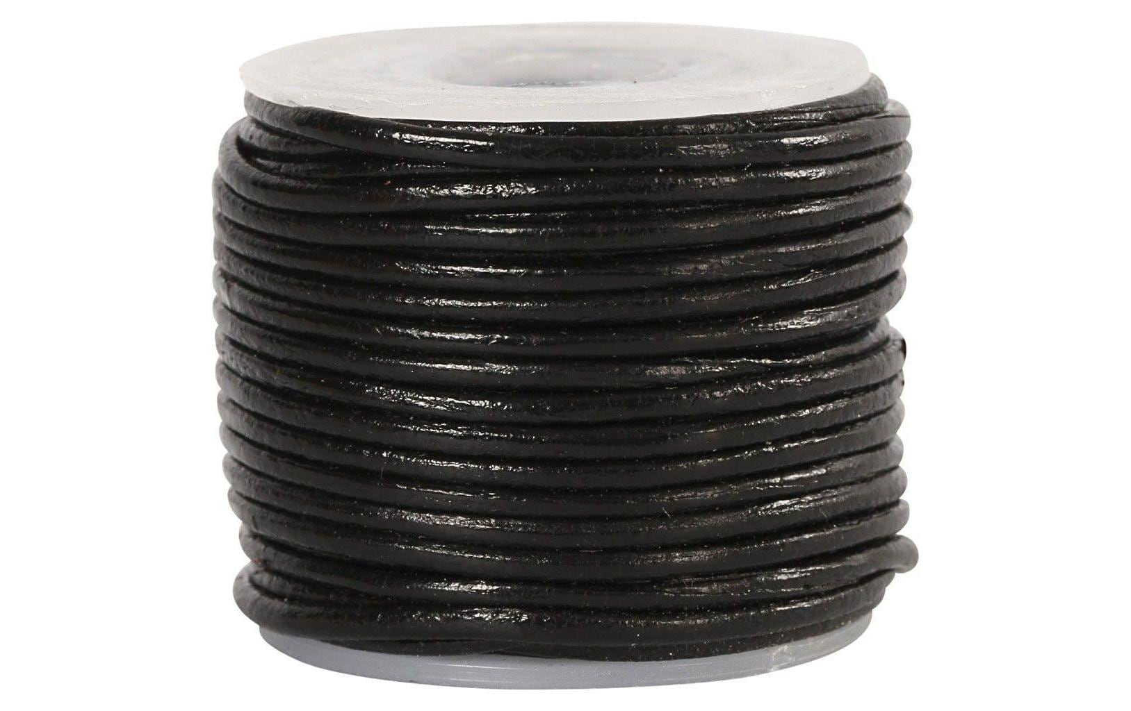 Lederband 1 mm, Schwarz, 10 mBand aus Leder