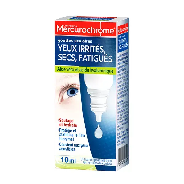Colírio Mercurocromo 3 em 1 para Olhos Secos, Irritados e Cansados 10ml