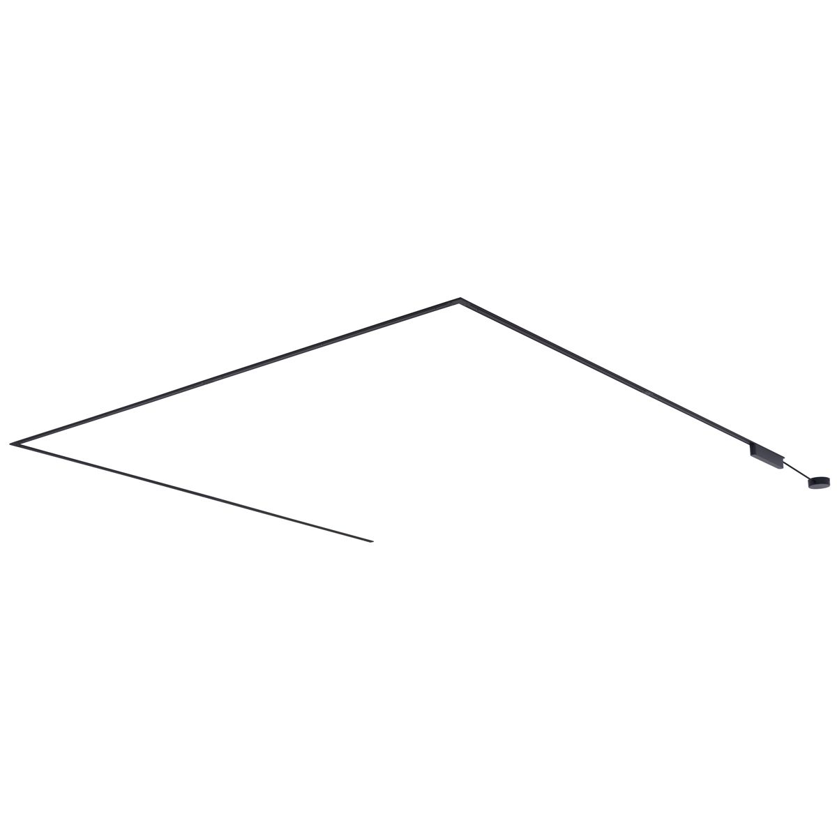 Modern railsysteem zwart 1-fase 600 cm - Magnetic