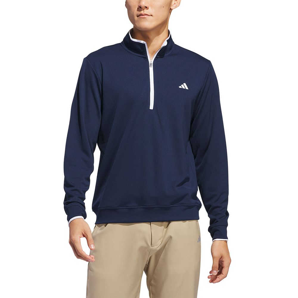 Quarter Zip Pullover Genser Herre Navy
