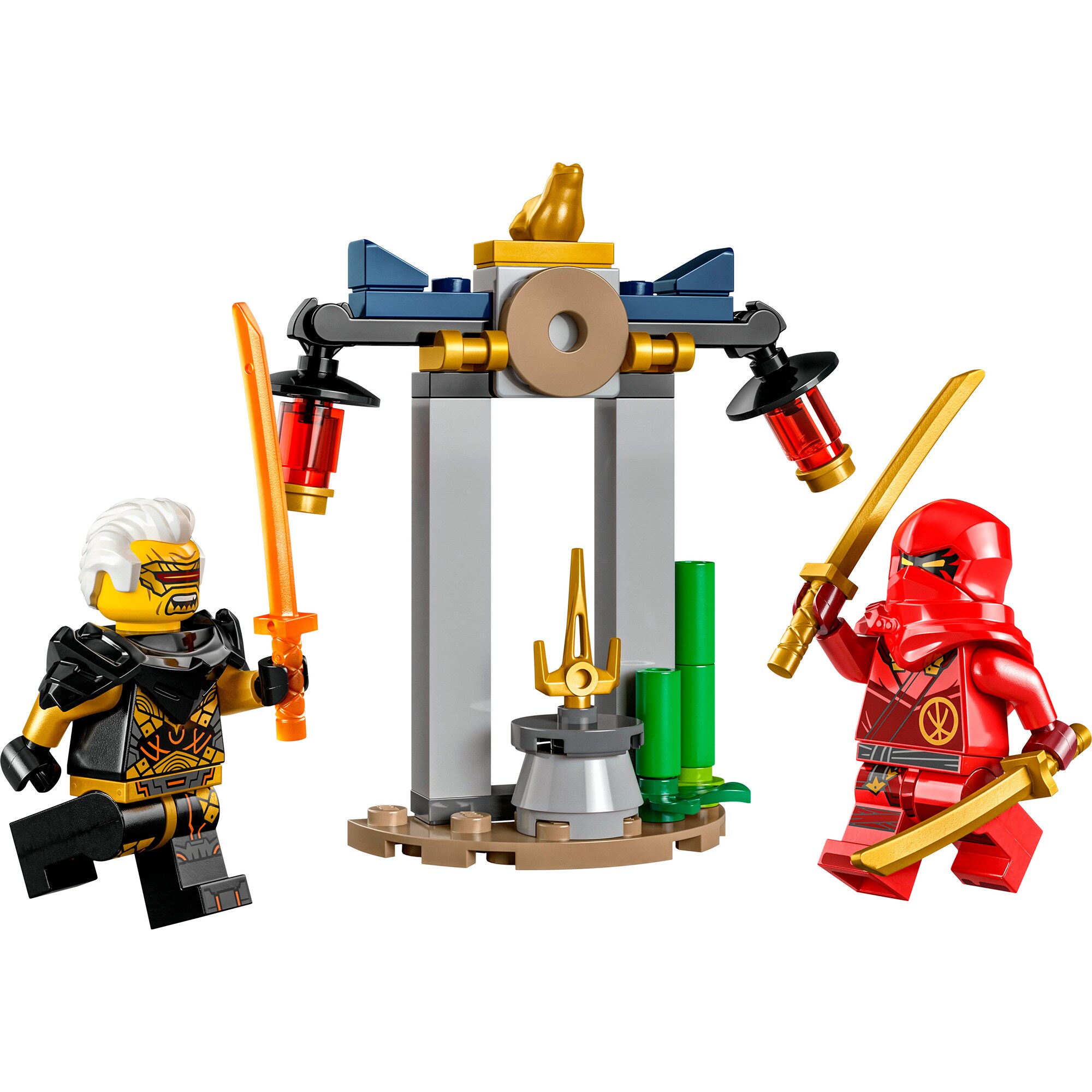 LEGO Konstruktionsspielzeug Ninjago Kais und Raptons Duell im Tempel