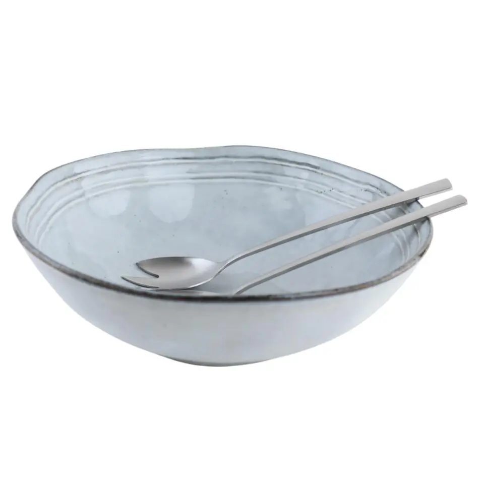OTIX Saladeschaal Slakom Serveerschaal 24cm Blauw Porselein BLUEBELL