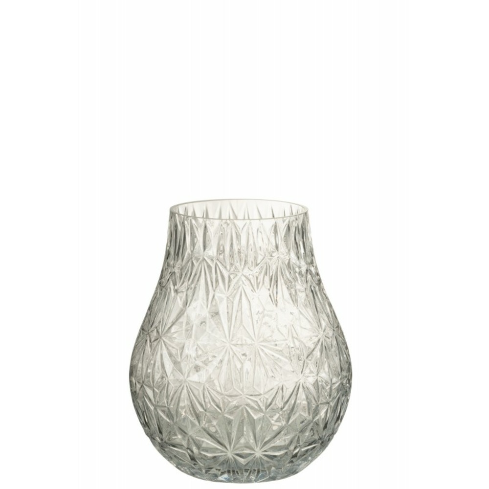Vase en verre transparent l18*l18*h22cm