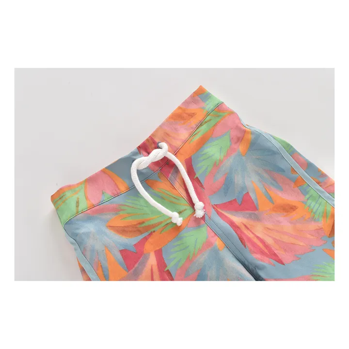 Louise Misha Short de Bain Nylon Recyclé Feuilles Aderi | Orange