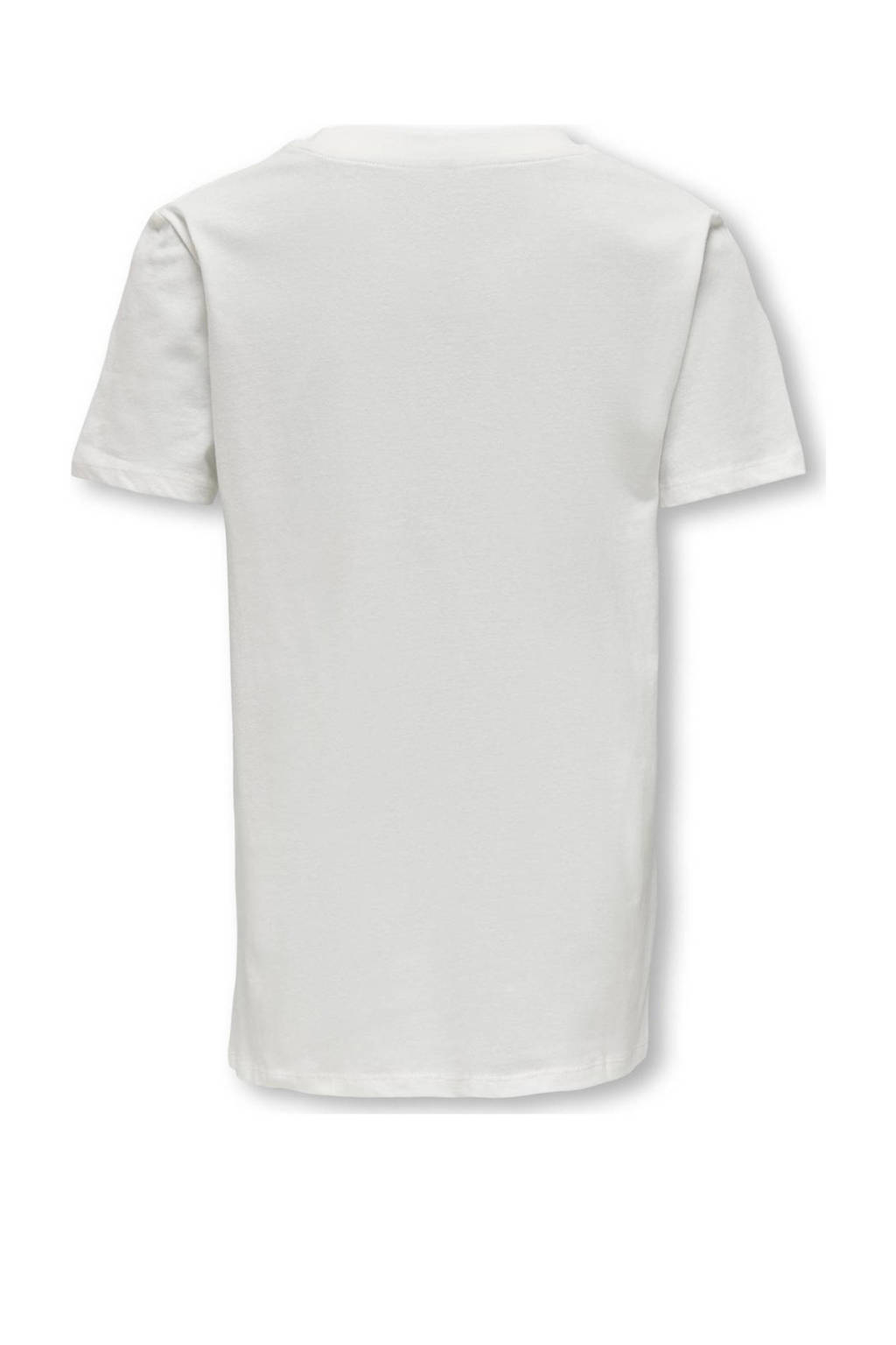 ONLY T-shirt KOBCASSIUS met printopdruk offwhite