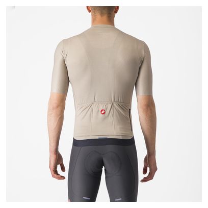 Maillot Manches Courtes Castelli Espresso Beige