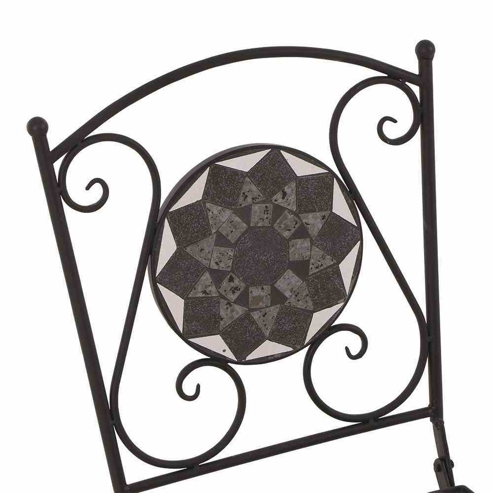 Klappstuhl COMO - matt schwarz - Mosaikoptik